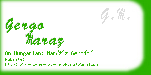 gergo maraz business card